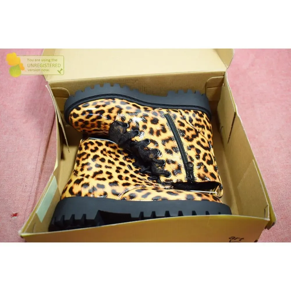 art class Kids' Kayden Lug Sole Lace-Up Zippered Booties Tan Size 1